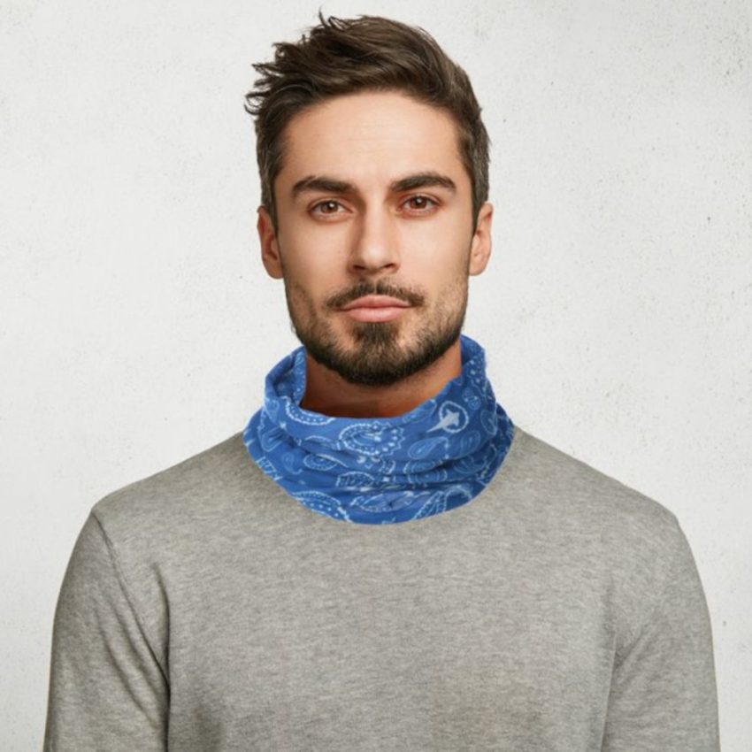 Blue Tube Scarf Bandana