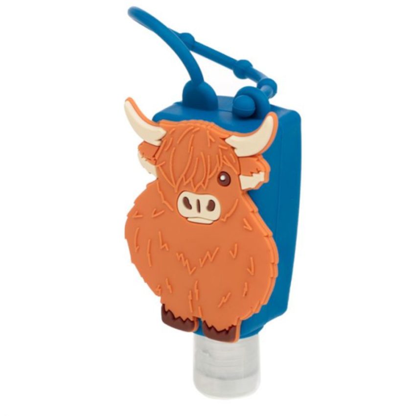 Gel Hand Sanitiser - Highland Coo Cow Silicone Cover