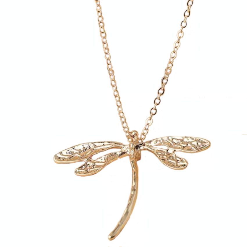 Necklace Golden Dragonfly Pendant