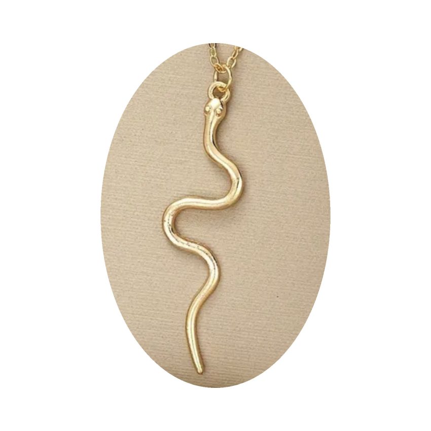 Necklace Golden Minimalist Snake Pendant