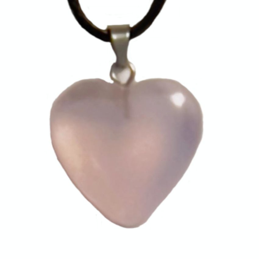 Necklace Pink Crystal Heart Gemstone