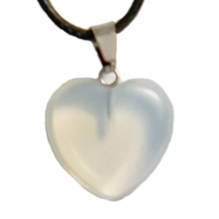 Necklace Opal Heart Gemstone