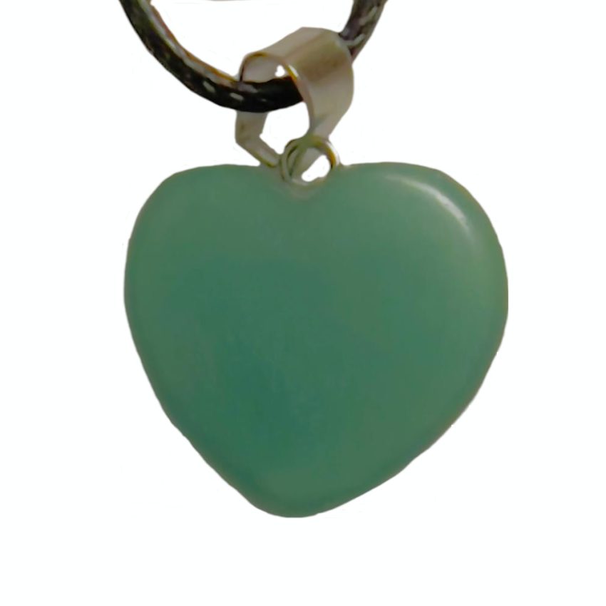 Necklace Green Aventurine Heart Gemstone