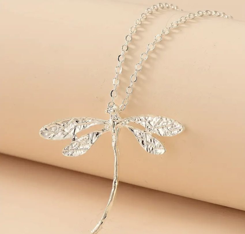 Necklace Silver Dragonfly Pendant