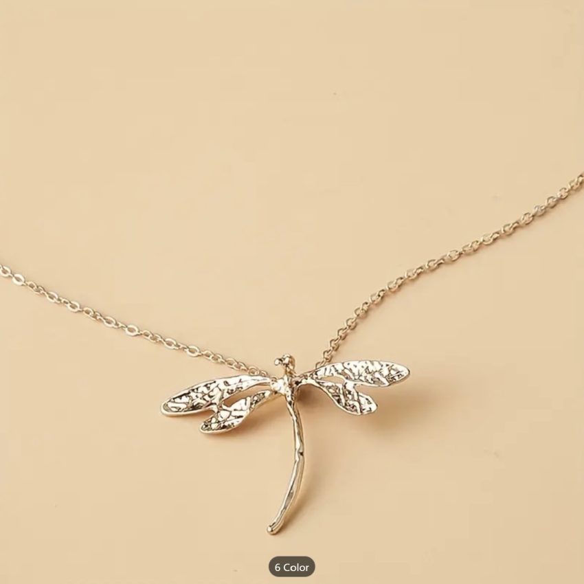 Necklace Golden Dragonfly Pendant