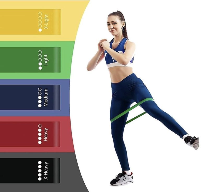 Resistance band - set of 5 pieces mixed colours