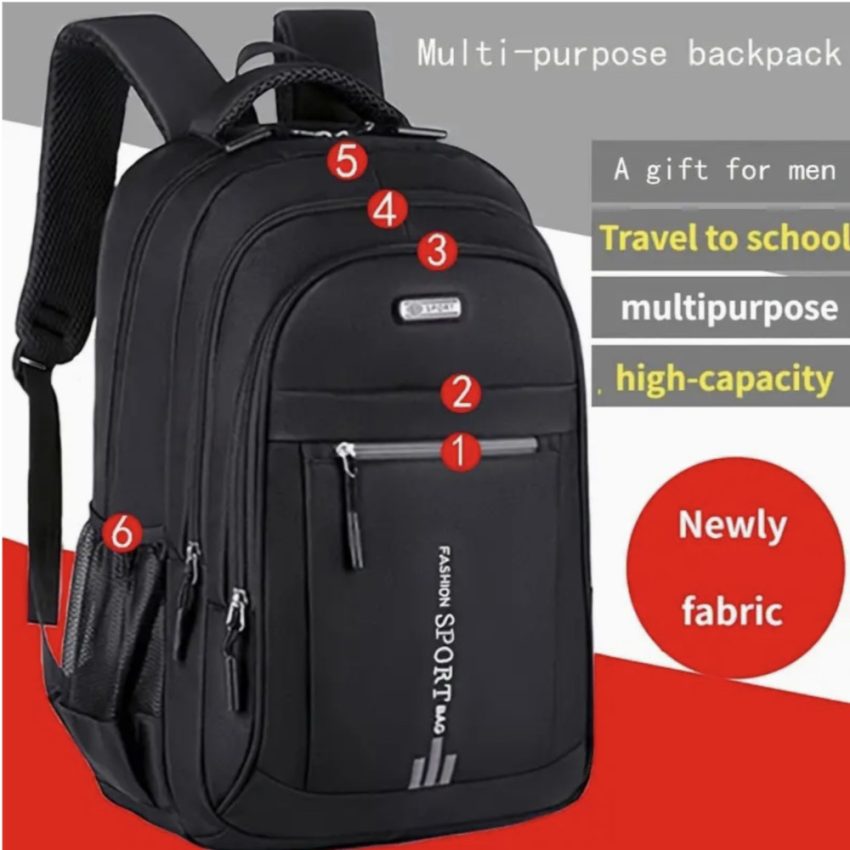 Black Laptop Backpack