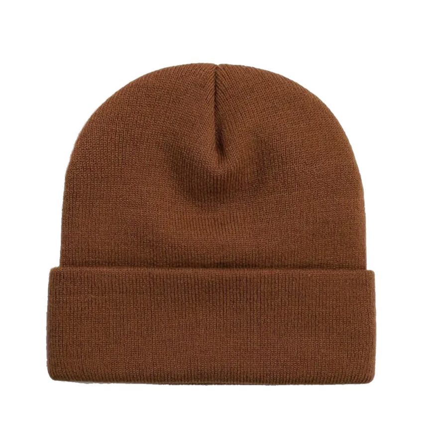 Brown Unisex Premium Knit Beanie