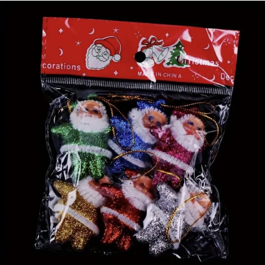 Santa Claus Ornaments, Tree Decorations (multi-colour)