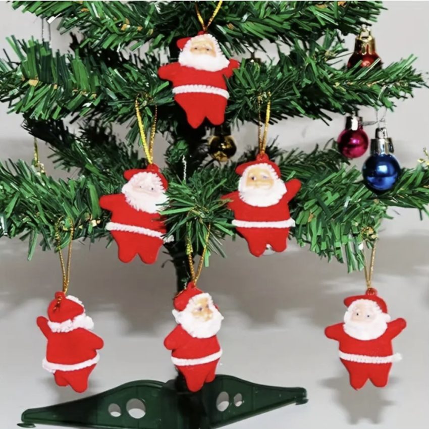 Santa Claus Ornaments, Tree Decorations (classic red colour)