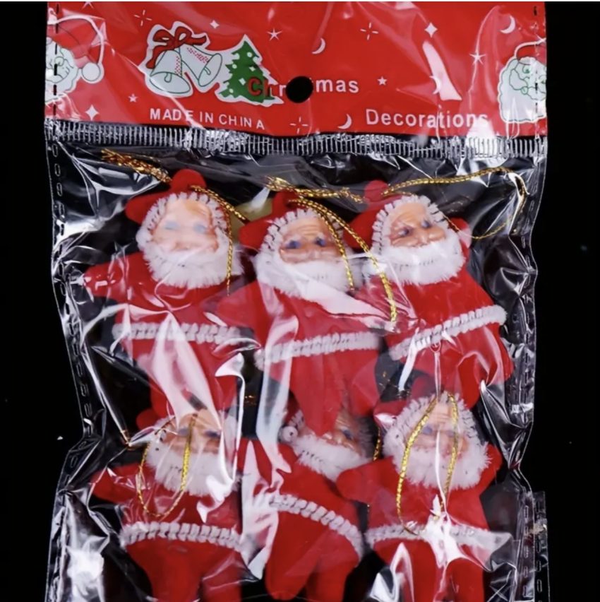 Santa Claus Ornaments, Tree Decorations (classic red colour)