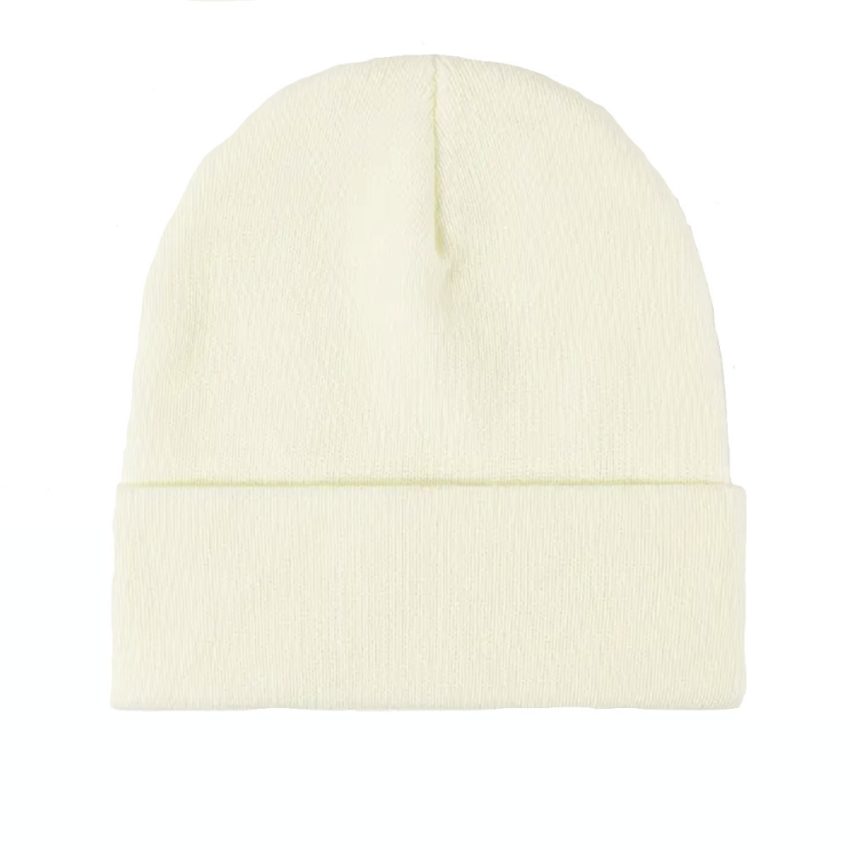 White Unisex Premium Knit Beanie