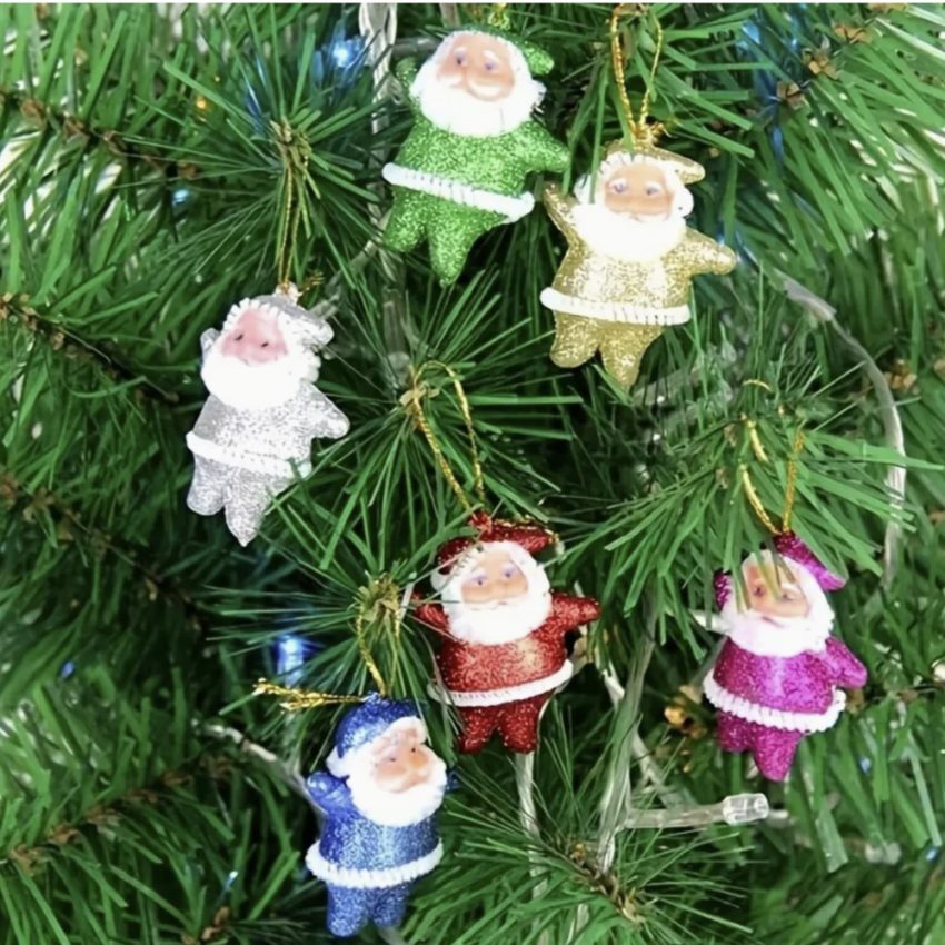 Santa Claus Ornaments, Tree Decorations (multi-colour)