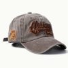 Baseball Caps, 3D Embroidery "Always New York 75" - Brown